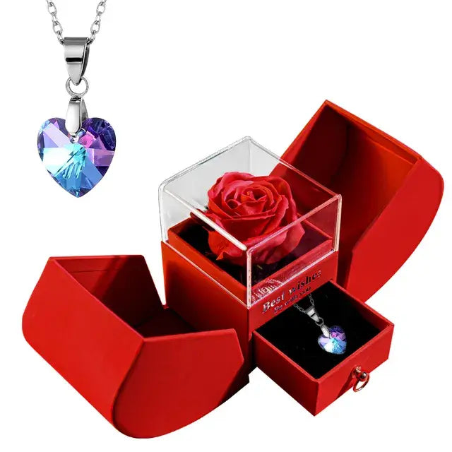 Romantische Roos Box - Ketting van Cupido