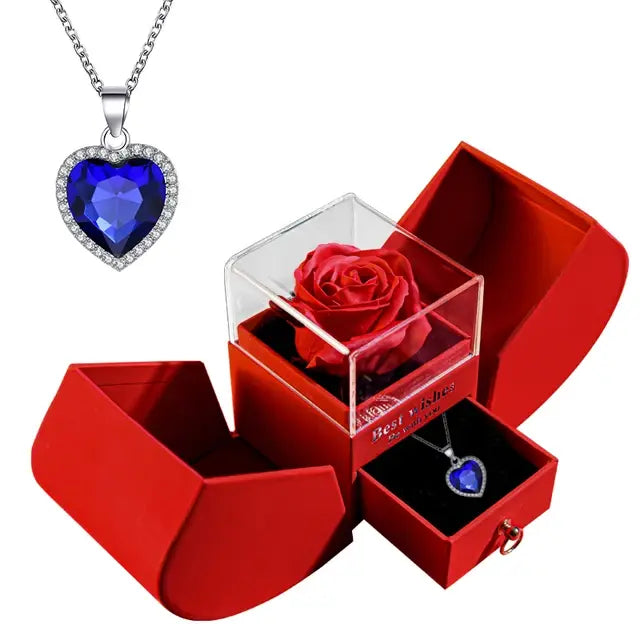 Romantische Roos Box - Ketting van Cupido